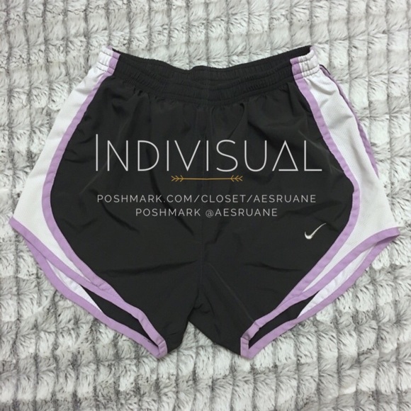 Nike Pants - NIKE DRI-FIT BLACK LILAC WHITE WORKOUT SHORTS